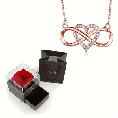 Heart Shape Pendant Necklace Gift Box - Valentine's Day Gift