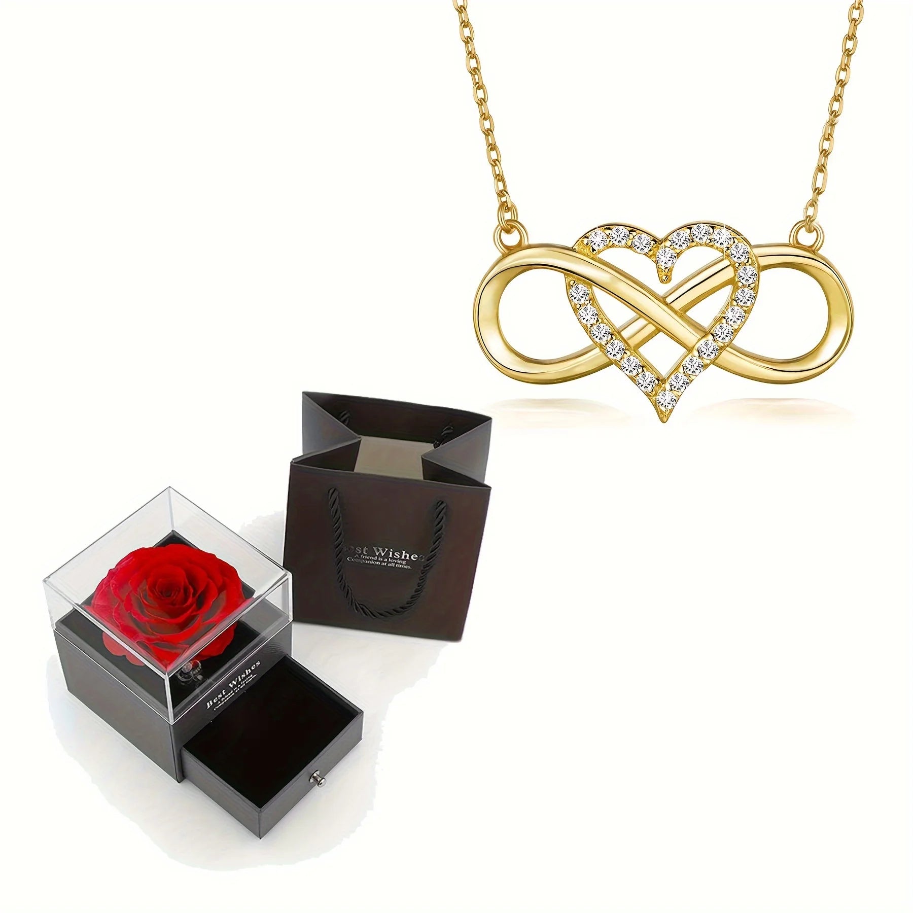 Heart Shape Pendant Necklace Gift Box - Valentine's Day Gift